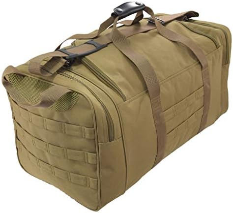 Goliad Duffel Backpack - Durable & Water Resistant 900 Denier Polyester - Adjustable Shoulder Strap - Compartments for Shoes & Clothing [Coyote Brown]