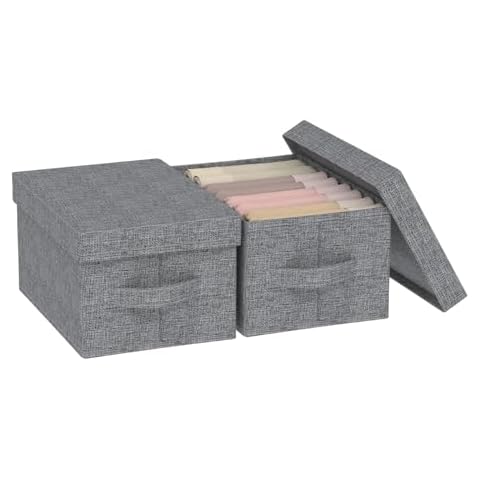 ENUMAIL Collapsible Storage Bins with Lid Cover