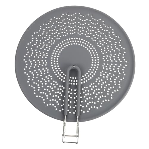 BRIGHTFUFU 1pc Silicone Splatter Screen Cover Oil Shield for Frying Pan Heat Resistant Kitchen Tool Multi Use Grease Guard Easy Clean Cooking Accessory Oil Design