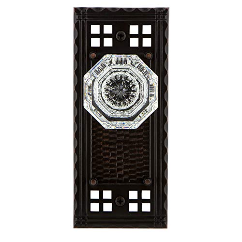Image of Nostalgic Warehouse Craftsman Plate Single Dummy Waldorf Door Knob in Timeless Bronze