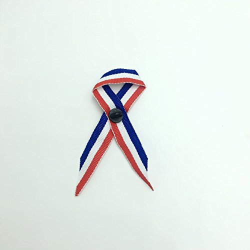 Borang 48 Bulk Patriotic Ribbon With Gold Star (Red, White, And Blue),For Holiday Seasons And Christmas #TOP2