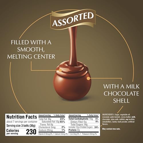 Lindt LINDOR Assorted Chocolate Candy Truffles, 8.5 oz. Bag