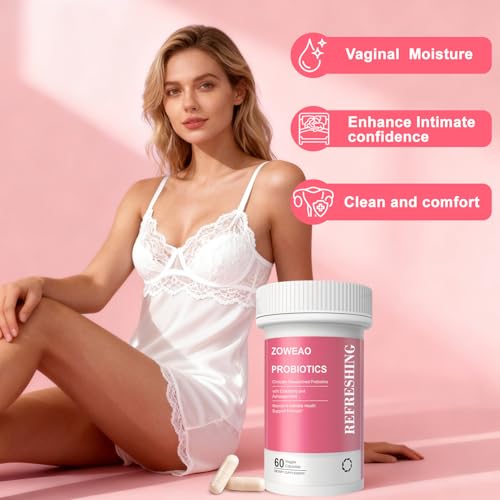 Vaginal Probiotics for Women - Vaginal Moisturizer Supports Vaginal Health, pH Balance, Fights Itch, Odor & Yeast, Enhances Intimate Wellness, 60 Capsules Probiotics, Cranberry, Ashwagandha - Image 3