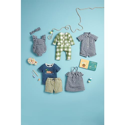 Mud Pie Unisex Baby Boy Check Waffle 1 Pc;2