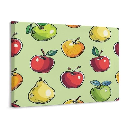 Toile murale imprimée fruits verts clairs décoration salon horizontale