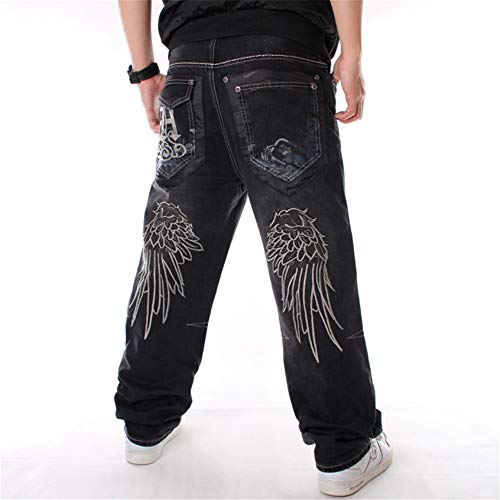 LUOBANIU Jeans larghi da uomo Hip Hop Jeans Loose