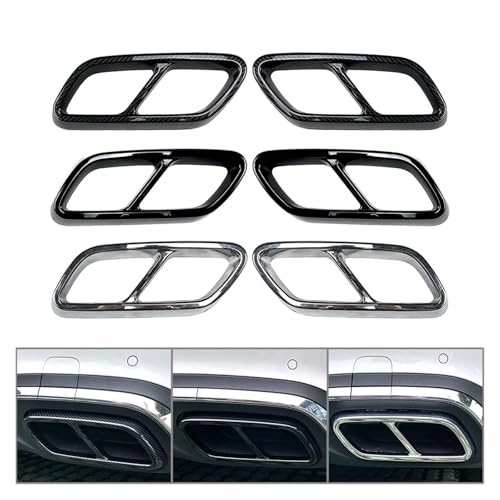 Embellecedor de escape premium para coche W206 con moldura cromada 2