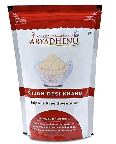 Aryadhenu Shudh Desi Khand | Chemical-Free, Unprocessed Sweetener | 100% Natural | 900 gram (B08W9V4ZK8) Amazon Price History, Amazon Price Tracker