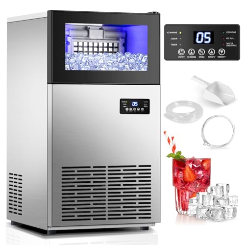 Fabricadora de hielo comercial 160 lbs/24h acero inox miniatura 1