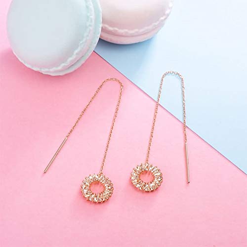 Daesar 18K Rose Gold Earrings Dangle Wedding Donuts Drop Earrings Wedding Rose Gold Earrings Dangle #TOP2