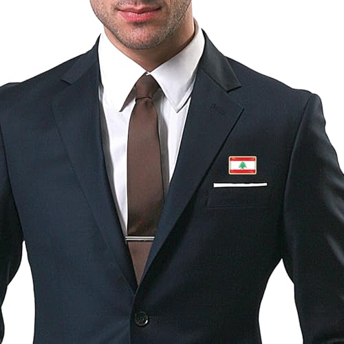 Image of 12 /Pcs Lebanon Flag Lapel Pins Bulk - Metal Lebanese Brooch Badge Souvenir
