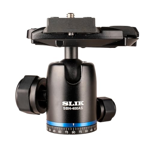 Rotule de trépied Slik SBH-400AS compacte à profil bas avec double verrouillage performant
