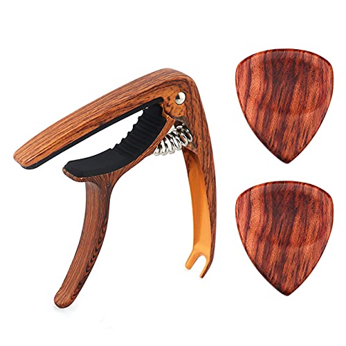 EURYTKS Accordeur de Guitare Acoustique Folk Classique Guitare Ukulélé Métal Capo, avec 2 médiators en Bois, pour… - Les Beatles, Paul McCartney, John Lennon, RIngo Starr, George Harrison EURYTKS Accordeur de Guitare Acoustique Folk Classique Guitare Ukulélé Métal Capo, avec 2 médiators en Bois, pour…