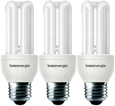 11W (=60W) Day White 6500K Energy Saving CFL Light Bulbs, E27 Edison Screw Cap, Stick, 10000 Hour Lifespan by Lowenergie [Energy Class A] (6)