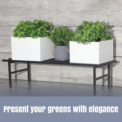 Image of Pivalo Set of 2 Plant Stand for Balcony & Living Room with Wheels 120 Kg Capacity - Pot Stand for Outdoor & Indoor Planters - Gamla Flower Pot Plant Stands for Balcony Decoration