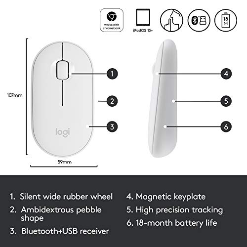 Logitech 910-006345 Slim Wireless Bluetooth Mouse thumb #4