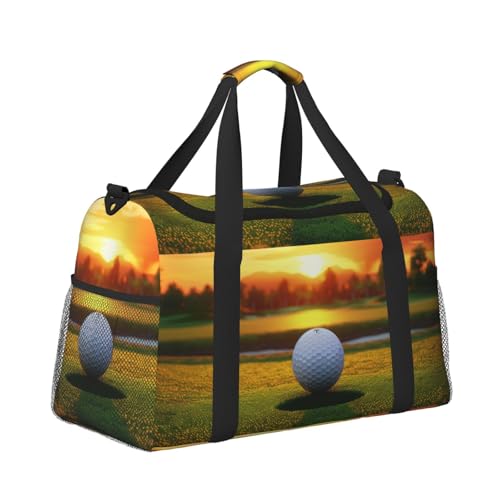 Golf Course Ball Duffle Bag Foldable Travel Tote Bag Carry On Large Weekender Overnight Bags Waterproof Gym Bag For Women Men