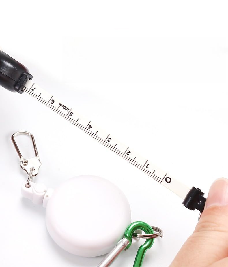 Cinta métrica portátil retráctil blanca miniatura 2