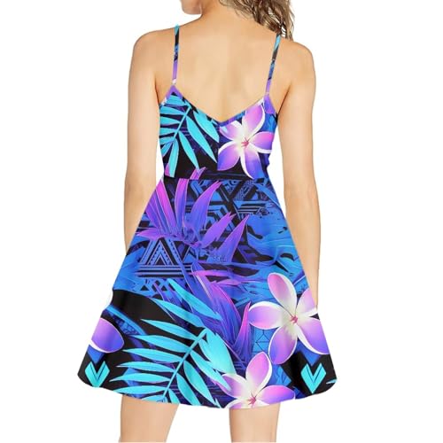 Image of Spaghetti Strap Midi Satin Dresses Summer Sleeveless Sundree Women Girl Beach Party Swing Dress