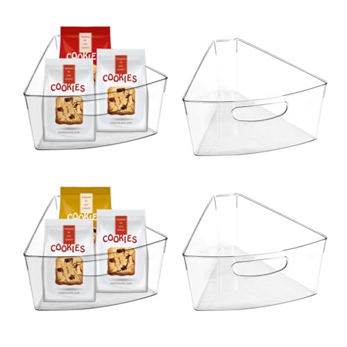 URALFA Lazy Susan Organizers Set of 4, 10"x 9.5"x 4"