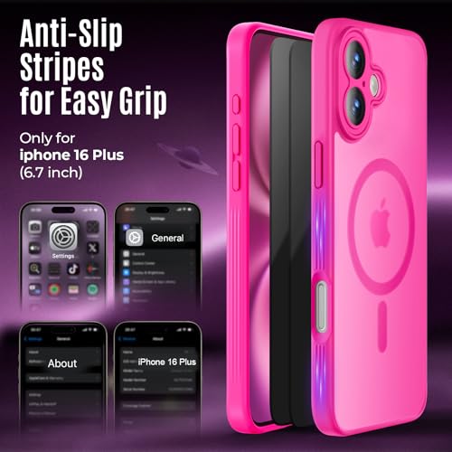 Image of Symcele Designed for iPhone 16 Plus Case, Hot Pink