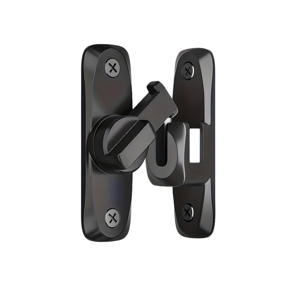 2Pcs 180 Flip Door Latches,Rotating Aluminum Privacy Door Bolt,Thickened Anti Rust Locks