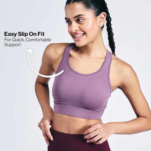 Image of NYKD (NYK904 Ultimate High Impact Non Wired & Padded Sports Bra for Women | Bounce Control with Quick Dry Formula & Multiway Straps | Ideal for Gym, Workout & Yoga