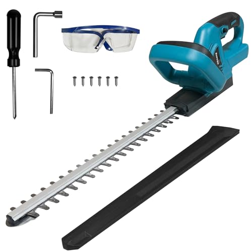 HENYEER Taille-haie sans Fil Compatible avec Les Batteries Makita 18 V, Longueur de Coupe 52 cm, Pas de Dents 20 mm, Acier affûté au Diamant, engrenage métallique, sans Batterie ni Chargeur