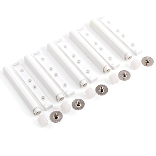 5er Weiss Druckschnapper Magnetschnapper Push to Open Türöffner mit magnetischer Zuhaltung Türschnapper inkl. magnetischer Gegenplatte