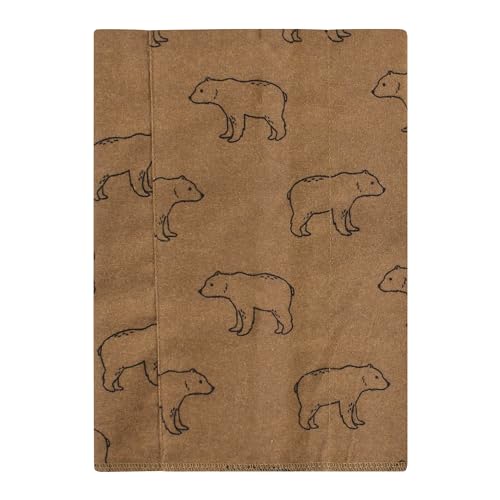 Image of Hudson Baby Unisex Baby Cotton Poly Flannel Burp Cloths, Brown Bear 4 Pack, One Size