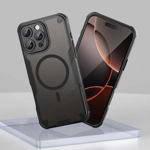 Étui de chargement sans fil iPhone 16 antichute résistant aux bris noir