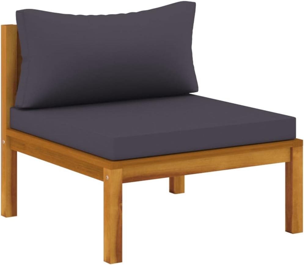 vidaXL Solid Acacia Wood Patio Lounge Set 12 Piece with Cushion Outdoor Garden Terrace Wooden Modular Sofa Seating Seat Sitting Chair Furniture