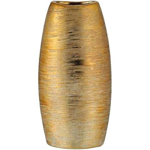 Brandsseller Jarrón dorado mate, jarrón decorativo ovalado Cover