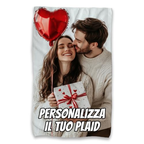 Babloo Coperta Personalizzata in Pile Plaid Personalizzato con Fo...