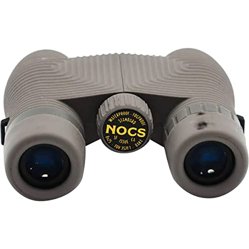 Image of Nocs Provisions Standard Issue 8x25 Waterproof Binoculars, 8X Magnification, Bak4 Prism, Wide View Multi-Coated Lenses for Bird Watching, Hiking & Backpacking - Deep Slate Gray