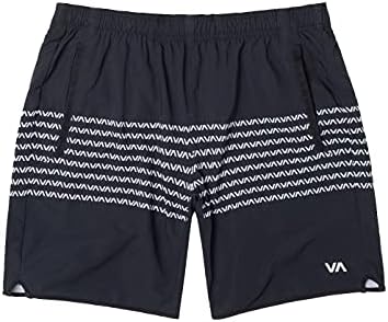 RVCA mens Yogger Stretch Shorts, Black/White, Large US