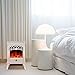 GMHome Free Standing Electric Fireplace Cute Electric Heater Log Fuel Effect Realistic Flame Space Heater, 1500W - White