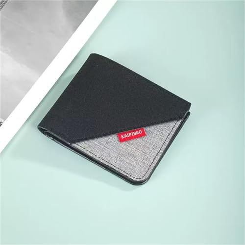 Short Canvas Wallet Stylish Simple Wallet(Gray)4