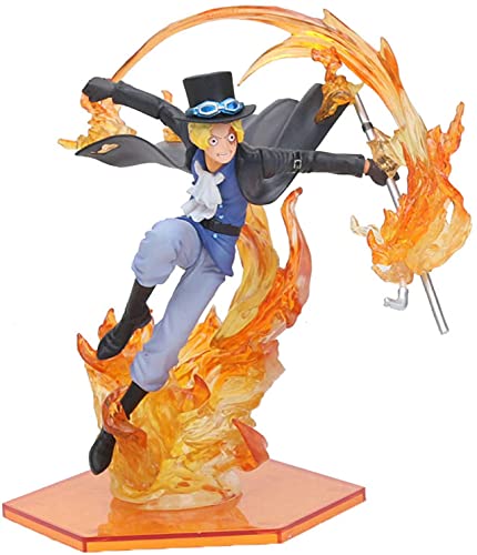 21 Cm Figure Anime One Piece Zero Sabo Figurine d'action 1/8 Échelle Peinte Collection Modèle Jouet Poupée Cadeaux