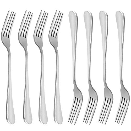 COMIART 8 Inch Dinner Forks Set of 6-Piece,Stainless Steel Mirror Polished Flatware Cutlery Forks Silverware for Kitchen, Matching Spoons or Knifes, Commercial Restaurant Easy Clean