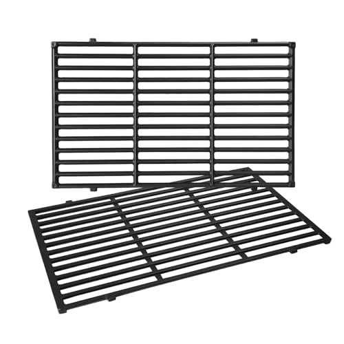 7638 Grill Grates for Weber Spirit I & Spirit II 300 Series, Spirit E/S-310 E/S-320 E/S-330, Spirit 700, Genesis Silver/Gold B & C Grill Replacement Parts, Cast Iron, 17.5 x 11.9 Inch, 2-Pack