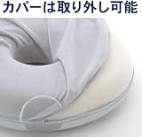 アルファックス お医者さんの円座クッション 低反発 ドーナツ型 円形 産後 痔 ブルーグレー ウレタンフォーム リバーシブルカバー の画像6