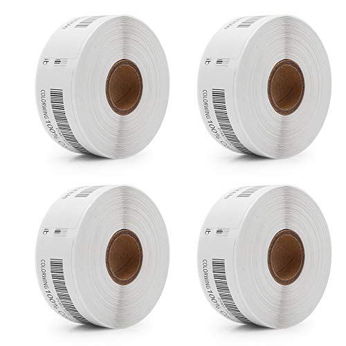 COLORWING Compatible Labels Replacement for 30252 Dymo Labels 1 1/8" x 3 1/2" (28 x 89 mm), 350 Labels per Roll, White, 4 Roll Address Labels for Dymo LabelWriter 450 400 450 Turbo