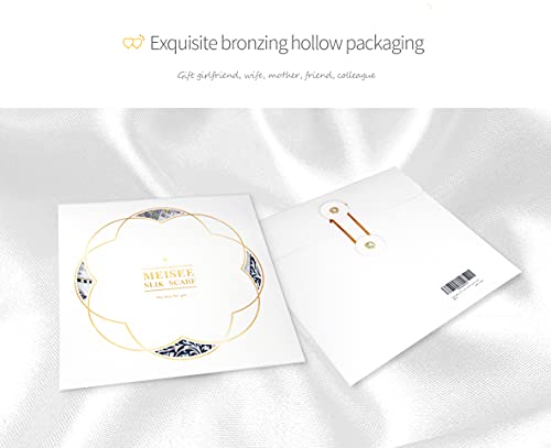 Meisee 100% Mulberry Silk Long Scarf For Women Large Sunscreen Shawls Wraps Headscarf And Neck- Hair Wraps With Gift Packed #TOP5