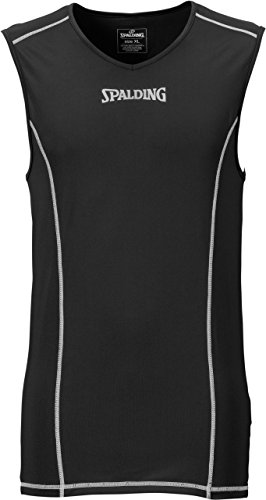Spalding Débardeur pour Homme Maillot de Basket sans Manches Noir