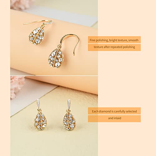 Sterling Silver Dangle Earrings for Women, Handmade 14K Gold Diamond Dangle Earrings, Jewelry Women4