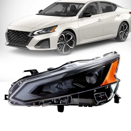 Image of Jecoupoon Left Headlight Assembly w/DRL Compatible with Altima SV/S/SR/SL/Platinum 2023-2024 Projector Headlamp Driver Side Black Housing Clear Lens 260609HF0C