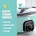 GreenLife 3.5QT Slow Cooker, Non-Toxic PFAS-Free Ceramic Nonstick Removable Interior Bowl, Programmable, Keep Warm, Stovetop & Oven Safe, Dishwasher Safe Parts, Glass Lid, Turquoise