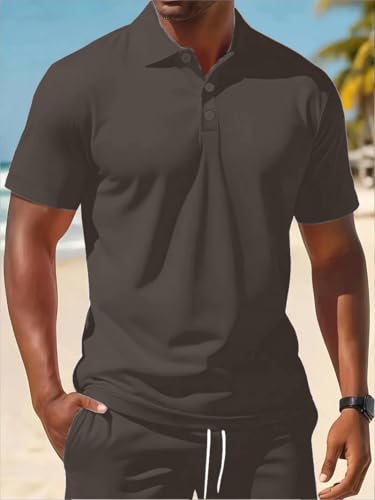 Image of Jawdrobe Co-ord Set for Men - Polo T-Shirt & Shorts Set | Loungewear, Beachwear & Daily Comfort