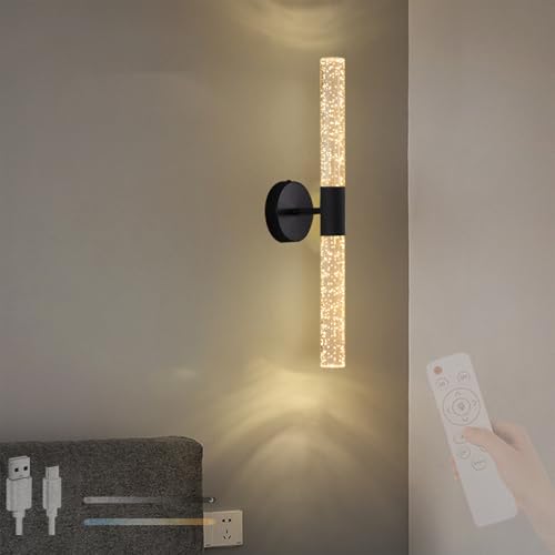 Lámpara de pared interior regulable con diseño moderno de cristal para decoración de salón
